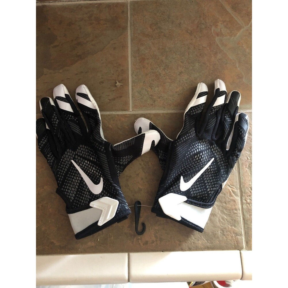 New NIKE NFL Vapor Knit Receiver Football Gloves PGF396–010 Black White Size L